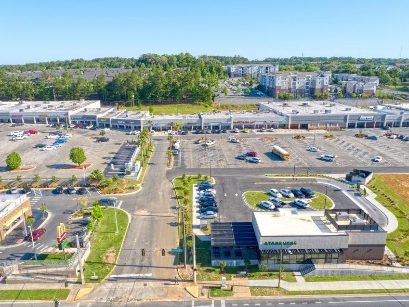 Aerial shot of Westend Square, a 152,335-square-foot retail center in Tallahassee, Fla.