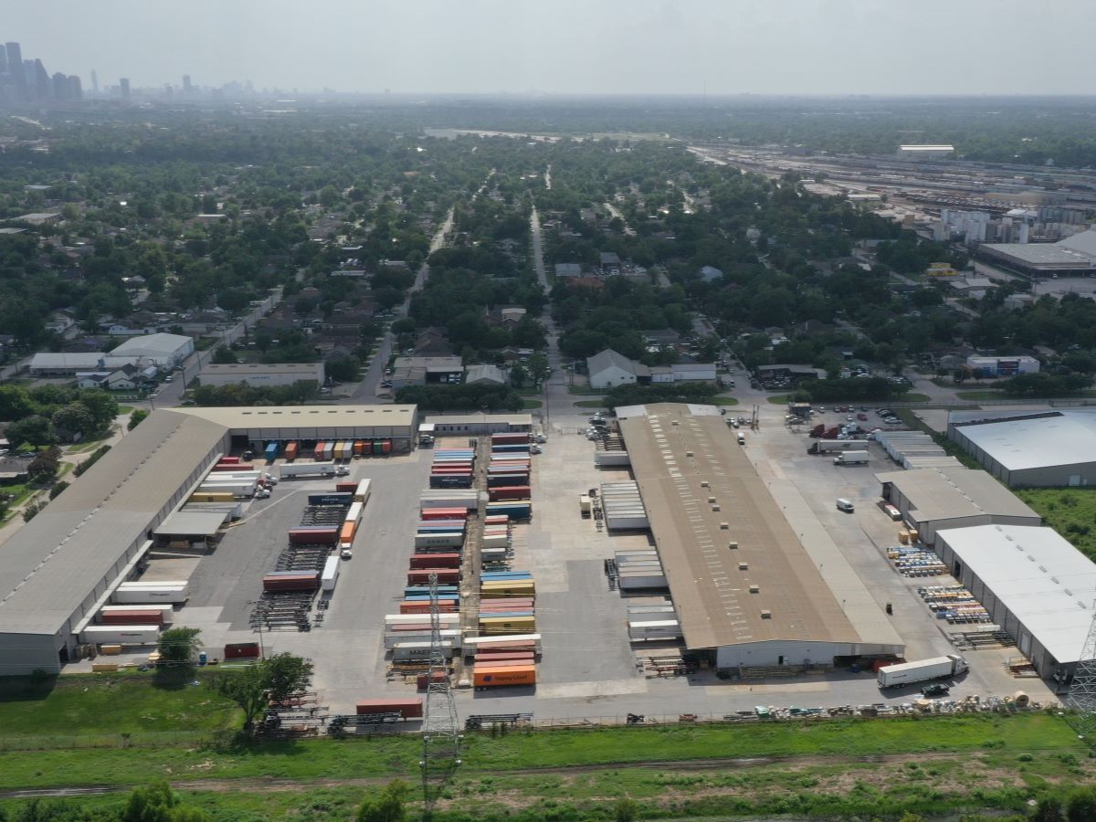 Aerial view of the IOS property at 2222 N. Wayside Drive in Houston.