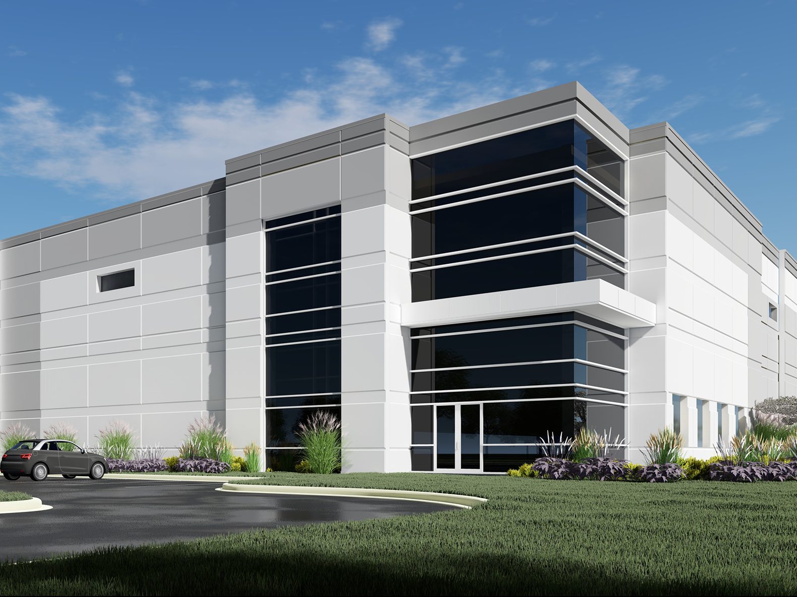 Rendering of 2700 York Road, an industrial project in Elk Grove Village, Ill.