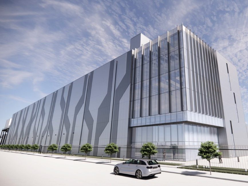 Rendering of Goodman LAX01 Vernon, an upcoming data center project in Vernon, Calif.