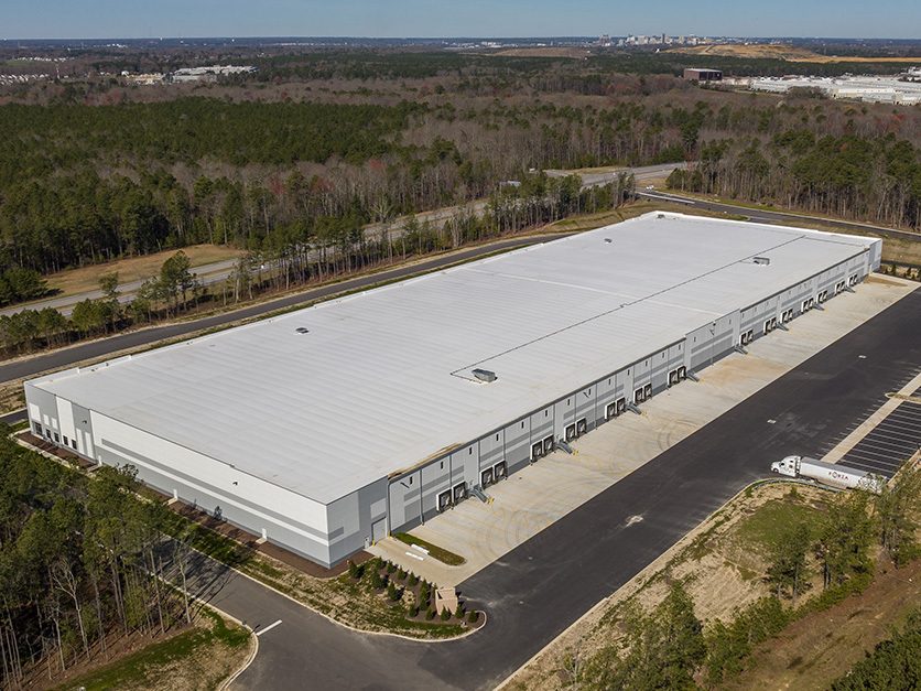 Aerial shot of Sauer Industrial Center, a 280,000-square-foot distribution center in Richmond, Va.