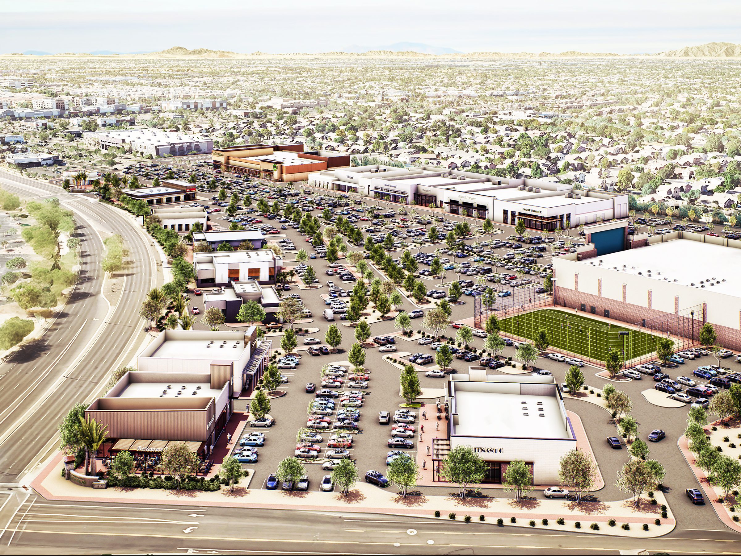 Rendering of Phase I of Signature at SanTan Village