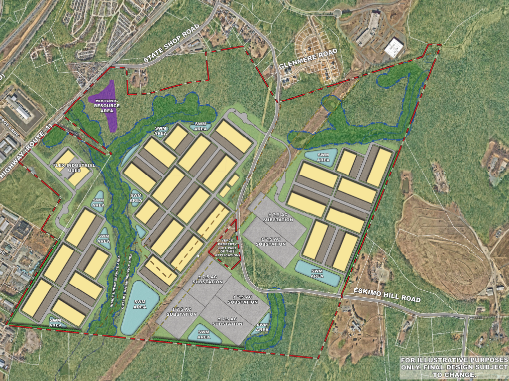 Site plan of Stafford Technology Center